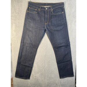 Levis Mens 505 Classic Straight Jeans Blue 5 Pocket Medium‎ Wash Denim 36x32